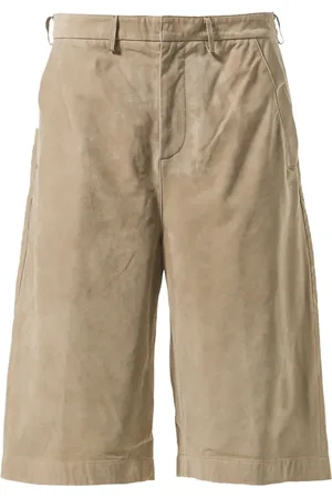Entire Studios Shorts in pelle scamosciata