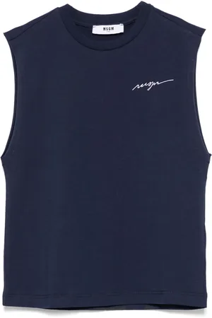 Msgm Canotta con ricamo