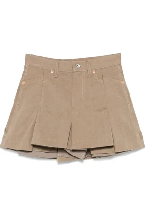 SACAI Shorts effetto gonna in denim