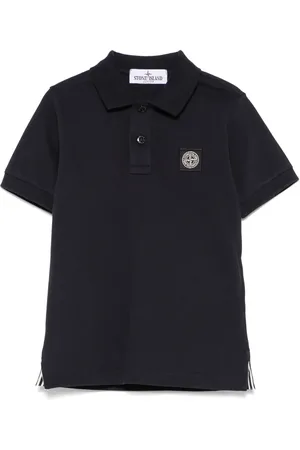 Stone Island Polo con applicazione Compass
