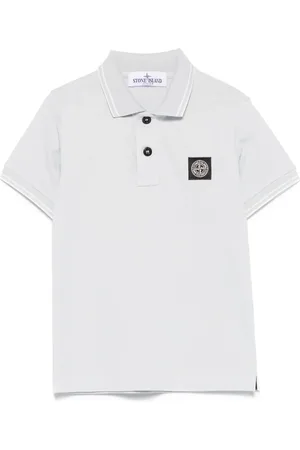 Stone Island Polo con applicazione Compass