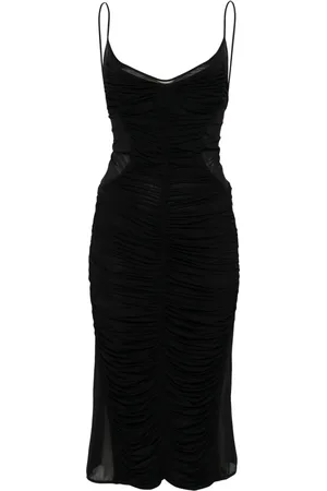 MUGLER Abito midi con ruches