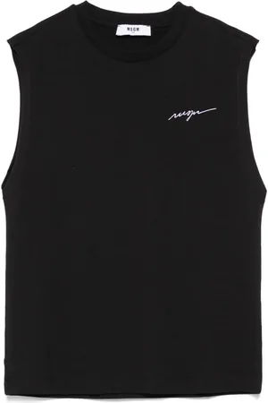 Msgm Canotta con ricamo