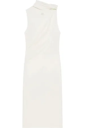 Courrèges Abito midi con drappeggio