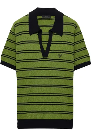 Prada Polo in cotone con ricamo logo