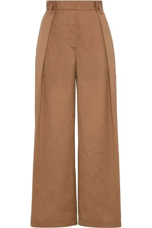 Brunello Cucinelli Pantaloni crop a gamba ampia