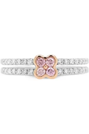 HYT Jewelry Anello Flower in oro bianco 18kt con diamanti