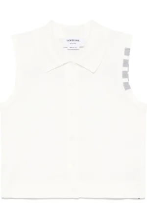 Thom Browne Canotta in cotone con dettaglio a 4 righe