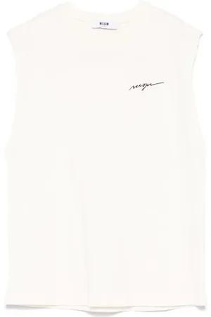 Msgm Canotta con ricamo