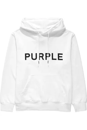 Purple Brand Logo-print cotton hoodie