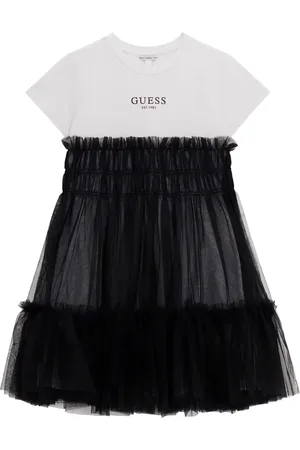 Guess Abito corto modello T-shirt con tulle