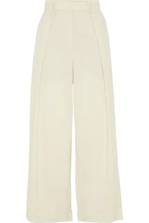 Brunello Cucinelli Pantaloni crop a gamba ampia