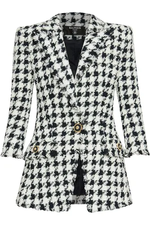 Balmain Blazer con motivo pied-de-poule