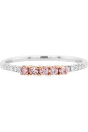 HYT Jewelry Anello a fascia in oro bianco 18kt con diamanti