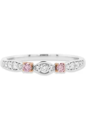 HYT Jewelry Anello a fascia in oro bianco 18kt con diamanti