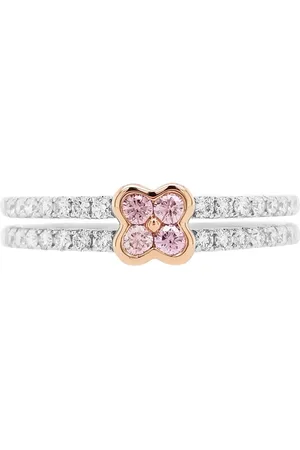 HYT Jewelry Anello Flower in oro bianco 18kt con diamanti