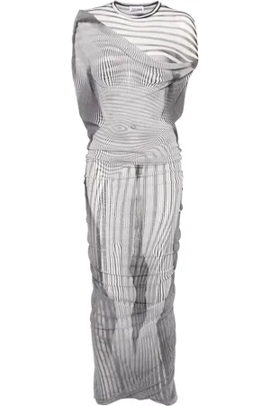 Jean Paul Gaultier Abito lungo a righe