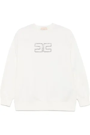 Elisabetta Franchi Felpa con logo di strass