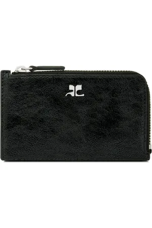 Courrèges Portacarte in pelle con zip