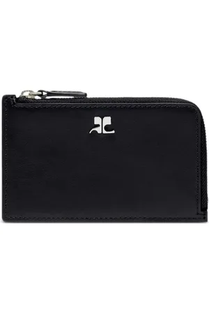Courrèges Portacarte in pelle con zip