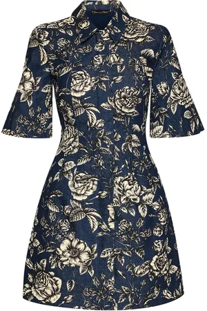 Oscar de la Renta Abito corto denim