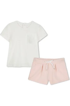 Chloé Set T-shirt e shorts in cotone