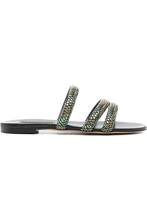 Casadei Sandali slides con cristalli