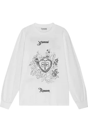 Ganni Felpa con stampa grafica