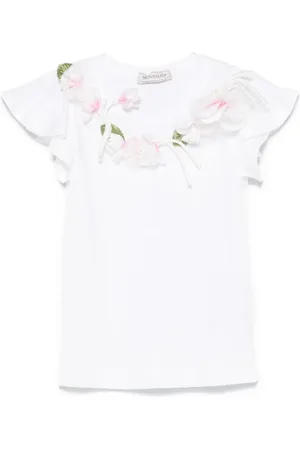 MONNALISA T-shirt con applicazione a fiori