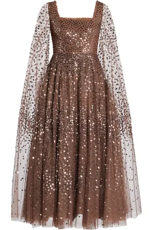 Needle & Thread Abito midi con paillettes