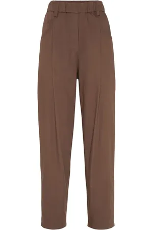 Brunello Cucinelli Pantaloni dritti con dettaglio Monili