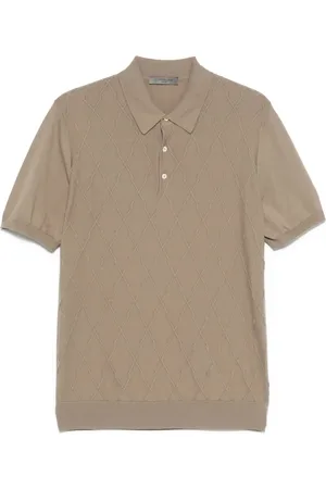 corneliani Polo con design a inserti