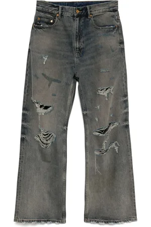 CROQUIS Jeans a gamba ampia con strappi
