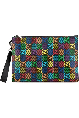 Gucci Clutch GG Supreme Psychedelic con zip 2016-2024