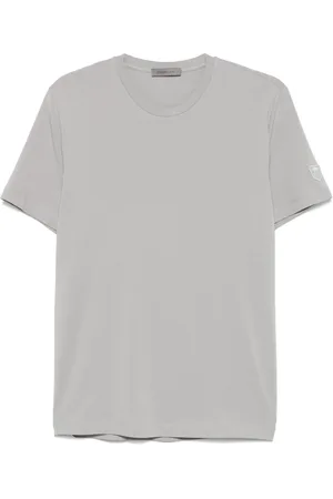 corneliani T-shirt con logo ricamato