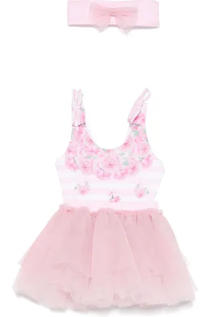 MONNALISA Costume da bagno con stampa rose