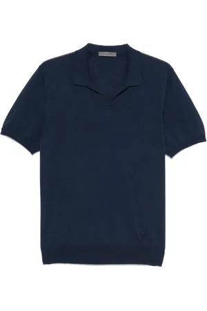 corneliani Polo in cotone con ricamo logo
