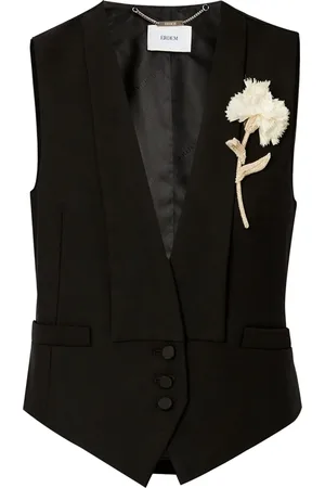 Erdem Gilet Carnation con spilla