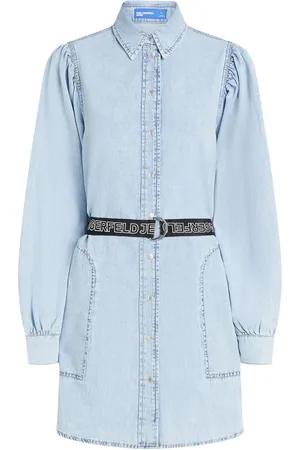 Karl Lagerfeld Chemisier denim con maniche a palloncino