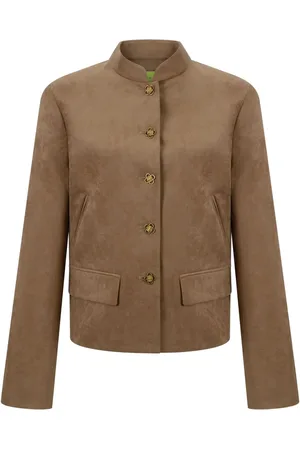 SHANGHAI TANG Giacca Tang in pelle scamosciata
