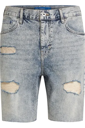 Karl Lagerfeld Shorts denim con effetto vissuto