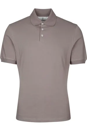 Brunello Cucinelli Polo in cotone con ricamo logo