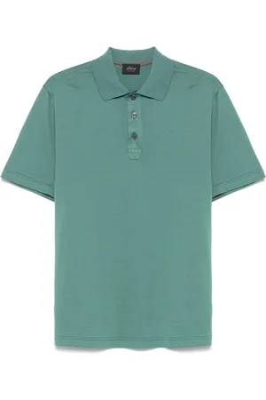 BRIONI Polo in cotone con ricamo logo