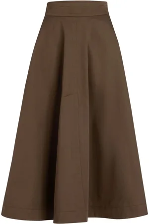 Patou Gonna midi in gabardine di cotone