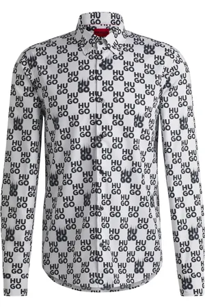 HUGO BOSS Camicia in cotone con logo