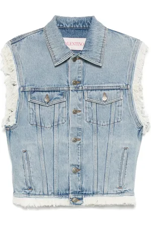 VALENTINO GARAVANI Gilet denim con frange