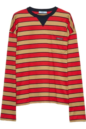 Prada T-shirt in cotone a righe