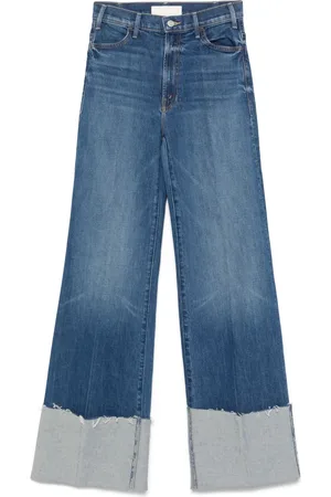 Mother Jeans The Hustler Roller Heel Cuff Fray