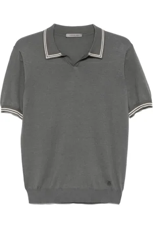 corneliani Polo con dettaglio a righe