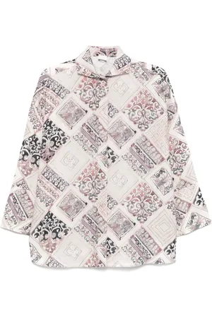 ELEVENTY Camicia con stampa geometrica